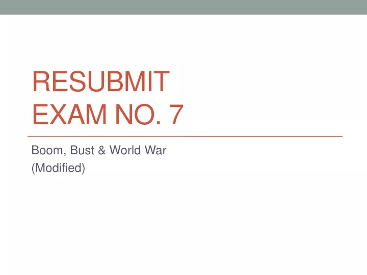 resubmit exam no 7