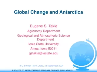 Global Change and Antarctica