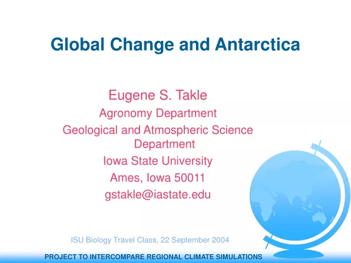 global change and antarctica