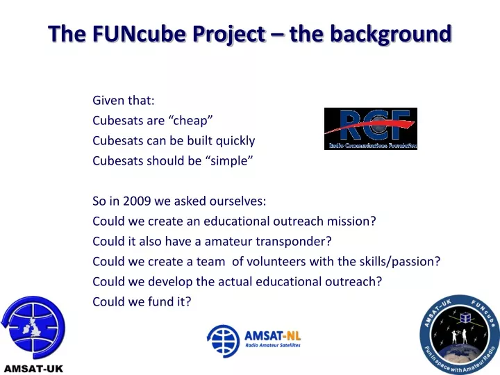 the funcube project the background