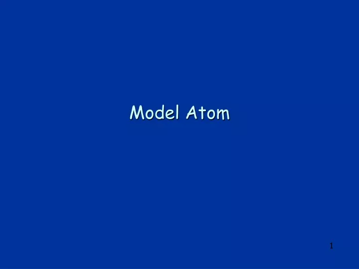 model atom