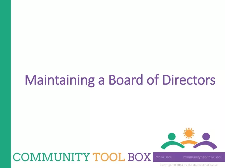 maintaining a board of directors