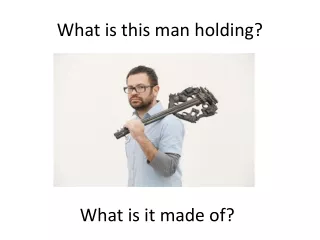 What is this man holding?