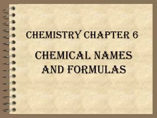 Chemistry Chapter 6
