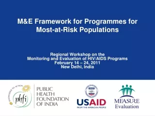 M&amp;E Framework for Programmes for Most-at-Risk Populations