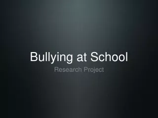 Bullying at School