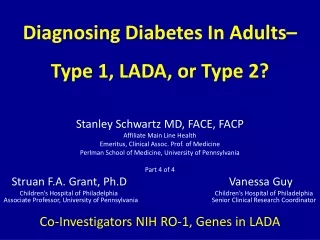 Diagnosing Diabetes In Adults–  Type 1, LADA, or Type 2?