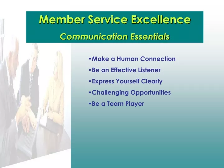 member service excellence communication essentials