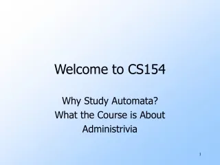 Welcome to CS154
