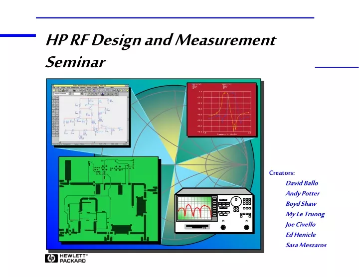 hp rf design and measurement seminar
