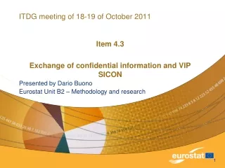 ITDG meeting of 18-19 of October 2011