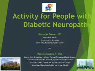 Activity for People with Diabetic Neuropathy