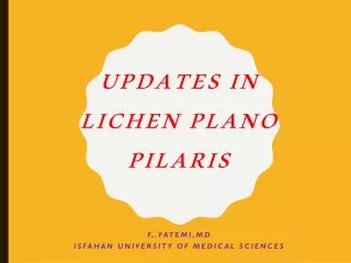 Updates in  Lichen  plano pilaris
