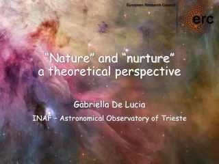 “Nature” and “nurture” a theoretical perspective