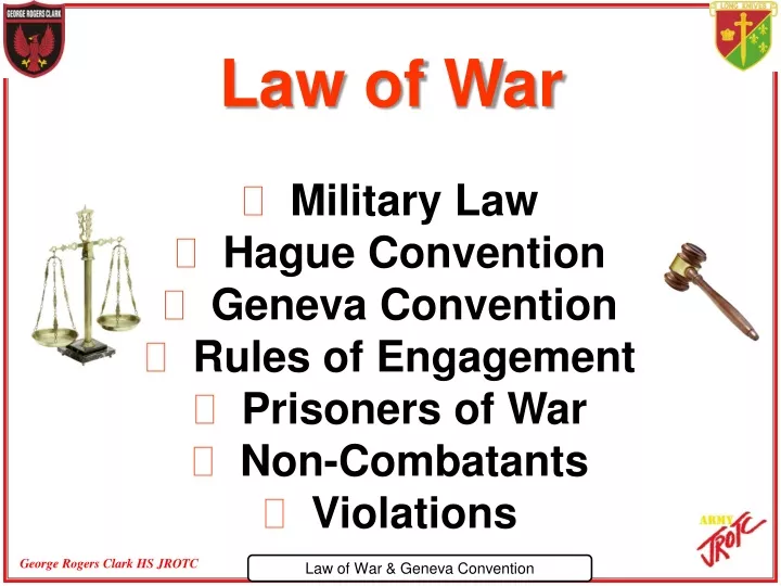 law of war military law hague convention geneva