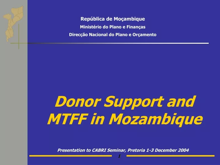 donor support and mtff in mozambique