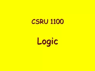 CSRU 1100 Logic