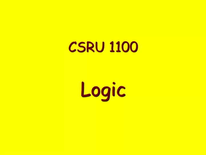 csru 1100 logic