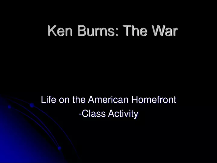 ken burns the war