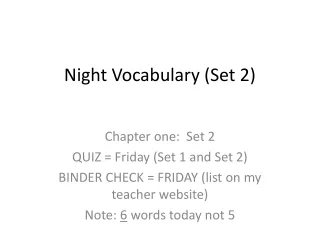 Night Vocabulary (Set 2)