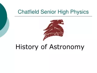 Chatfield Senior High Physics