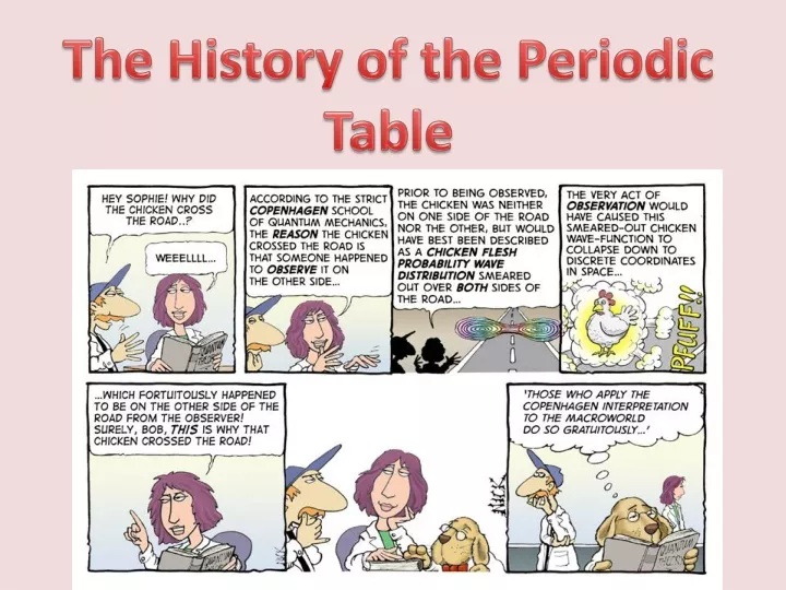 the history of the periodic table