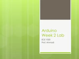 Arduino  Week 2 Lab