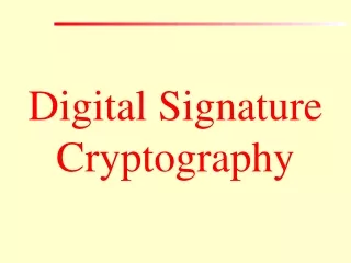Digital Signature Cryptography