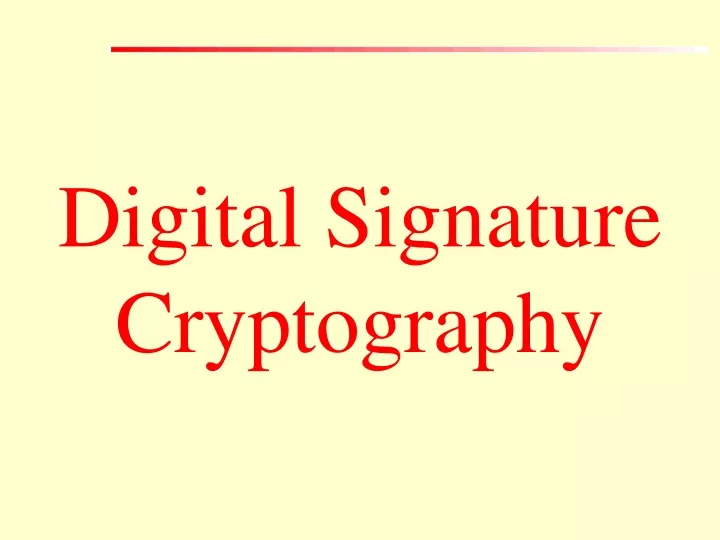 digital signature cryptography
