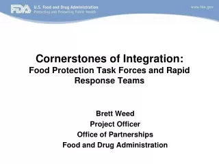 Cornerstones of Integration: Food Protection Task Forces and Rapid Response Teams