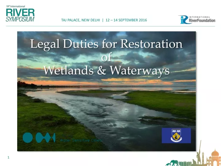 legal duties for restoration of wetlands waterways