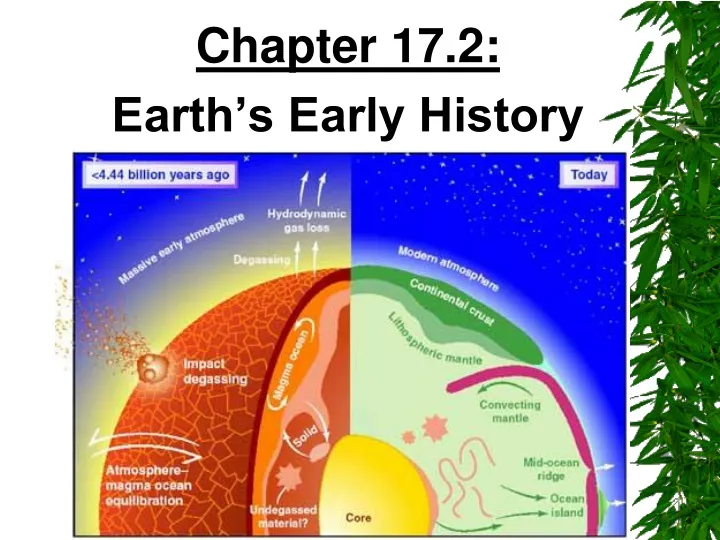 chapter 17 2 earth s early history