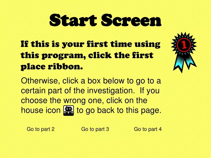 start screen