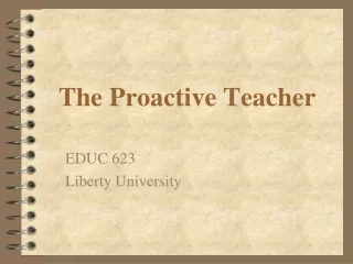 The Proactive Teacher