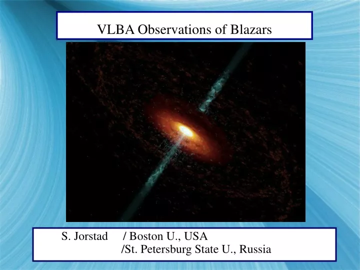 vlba observations of blazars