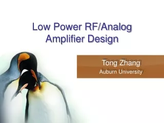 Low Power RF/Analog Amplifier Design