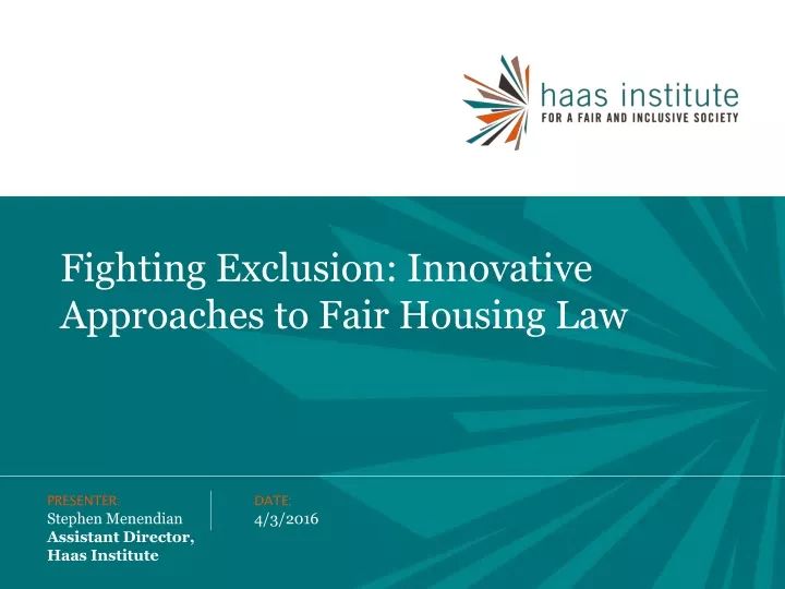 fighting exclusion innovative approaches to fair