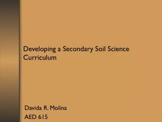 Developing a Secondary Soil Science Curriculum