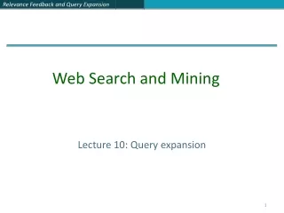 Lecture 10: Query expansion