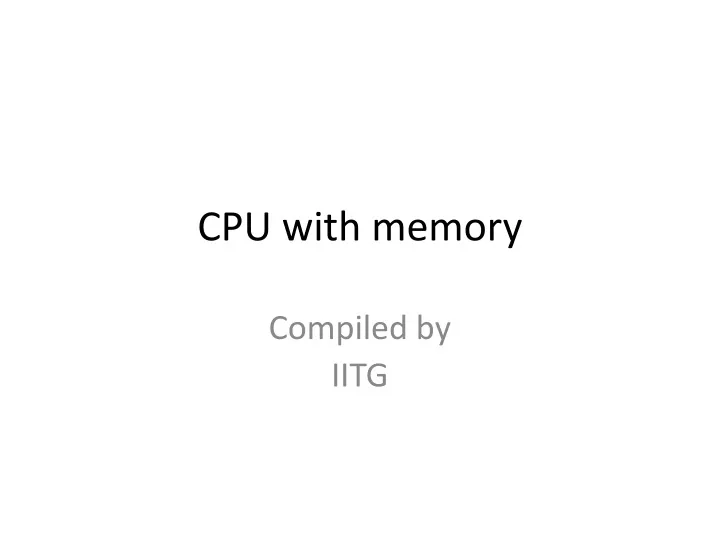 cpu with memory
