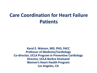 Care Coordination for Heart Failure Patients