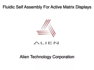 Fluidic Self Assembly For Active Matrix Displays