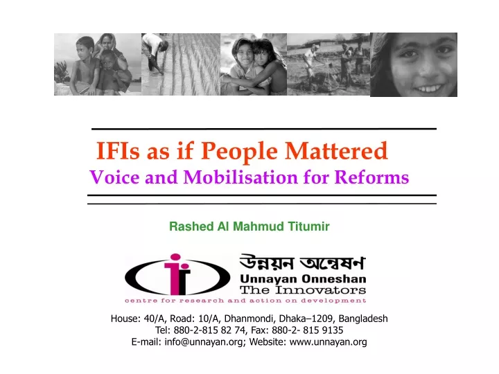 ifis as if people mattered voice and mobilisation