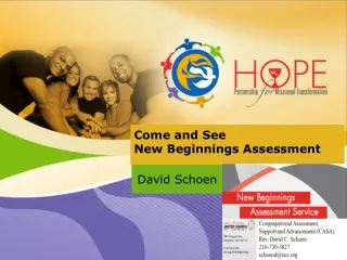 Come and See New  Beginnings Assessment