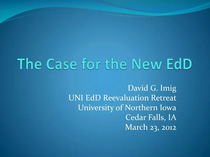 the case for the new edd