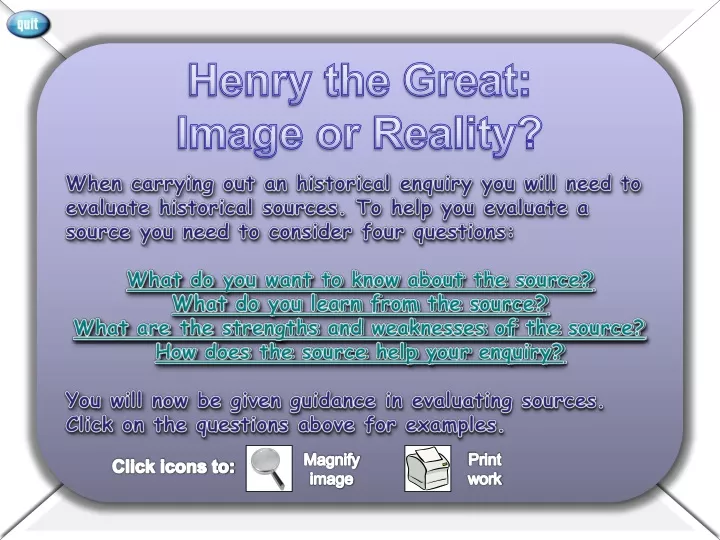 henry the great image or reality