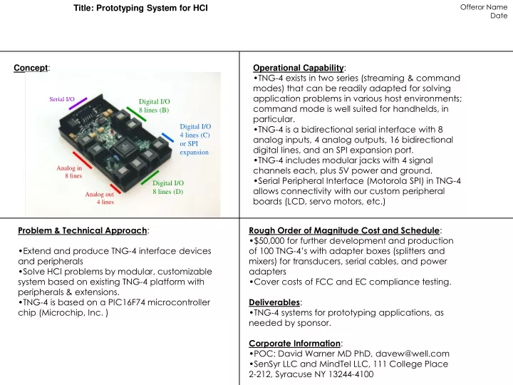 title prototyping system for hci