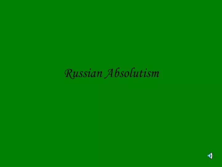 russian absolutism