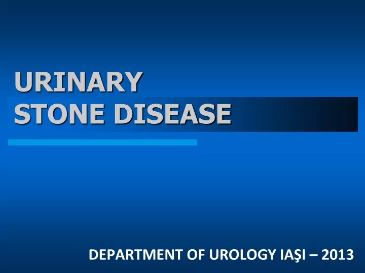 urinary stone disease