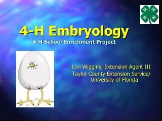 4-H Embryology 4-H School Enrichment Project
